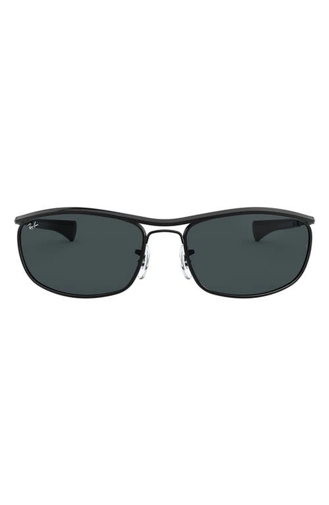 Ray-Ban 62mm Oversize Rectangular Sunglasses in Black at Nordstrom