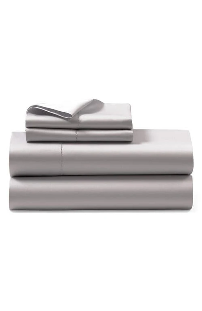 Ralph Lauren Organic Cotton Sateen Flat Sheet in True Platinum at Nordstrom