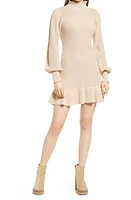 Lost + Wander Sweet Bliss Long Sleeve Sweater Dress Linen at Nordstrom,