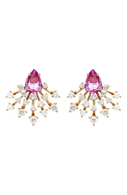 Hueb Luminus Earrings in Pink Sapphire/Rose Gold at Nordstrom