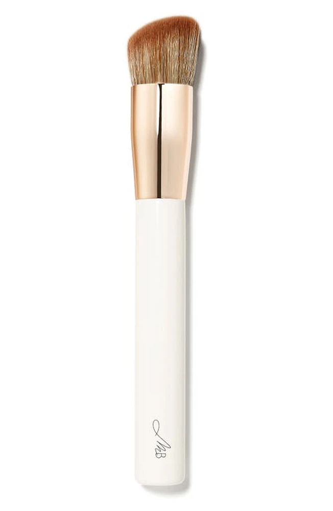 Monika Blunder Synthetic Angled Buffing Brush in White/Synthetic at Nordstrom