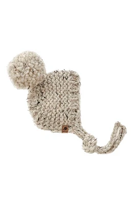 PINE + POPPY Willow Pompom Bonnet in Natural Beige at Nordstrom, Size Newborn