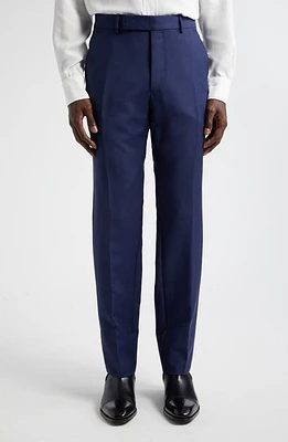 TOM FORD Shelton Original British Mohair Blend Trousers Ink Blue at Nordstrom, Us