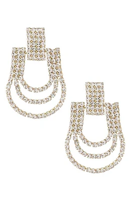 Ettika Crystal Door Knocker Earrings in Gold at Nordstrom