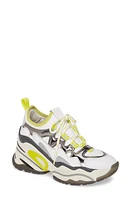 Ash Bird Wedge Sneaker in White/Metal/Lime at Nordstrom, Size 11Us