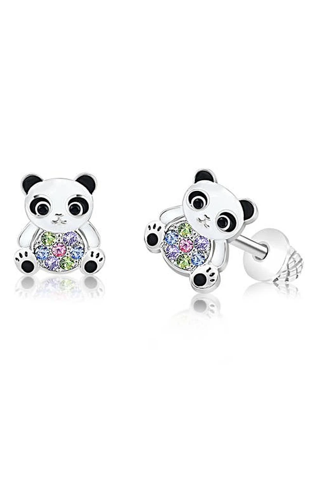 Chanteur Kids' Panda Bear Stud Earrings in Multi at Nordstrom