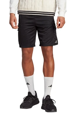 adidas Tiro AEROREADY Recycled Polyester Cargo Shorts Black/White at Nordstrom,