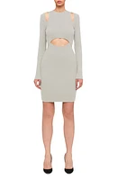 Wolford Contoured Rib Cutout Dress Ecrue at Nordstrom,