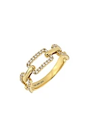 Bony Levy Varda Pavé Diamond Link Ring in 18K Yellow Gold at Nordstrom, Size 6.5