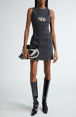 DIESEL De-Ferriz Sleeveless Denim Dress Black/Denim at Nordstrom,