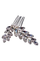 Brides & Hairpins Raquel Crystal & Freshwater Pearl Hair Comb in Silver at Nordstrom