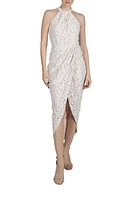 Julia Jordan Twist Neck Tulip Hem High-Low Dress Ivory at Nordstrom,