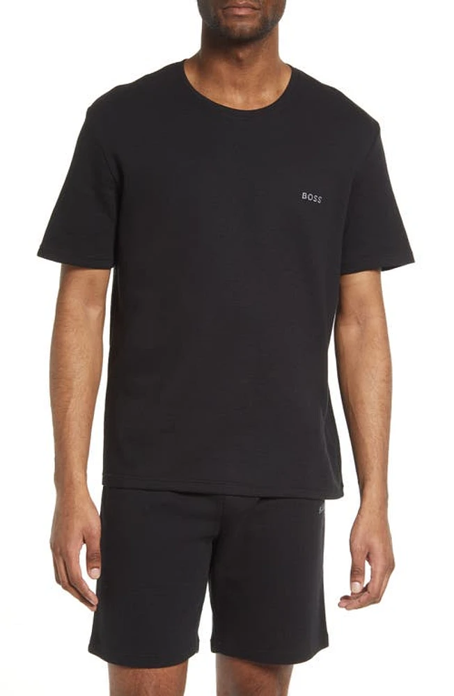 BOSS Men's Thermal Knit Pajama T-Shirt in Black at Nordstrom, Size Large