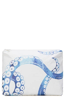 Aloha Collection Medium Water Resistant Tyvek Zip Pouch in Indigo Splash at Nordstrom