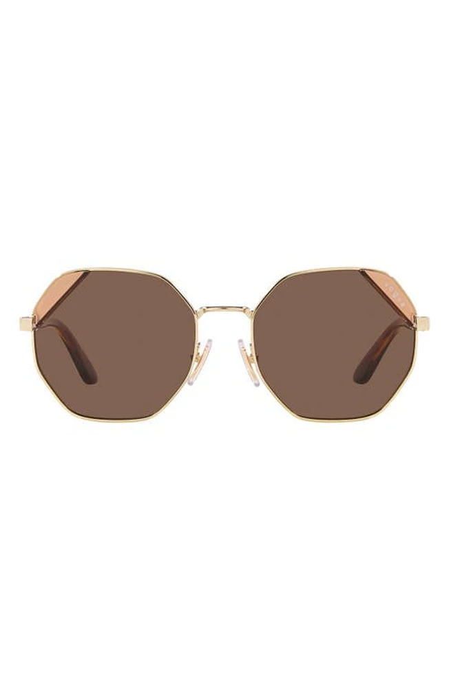 VOGUE 55mm Irregular Sunglasses in Pale Gold at Nordstrom