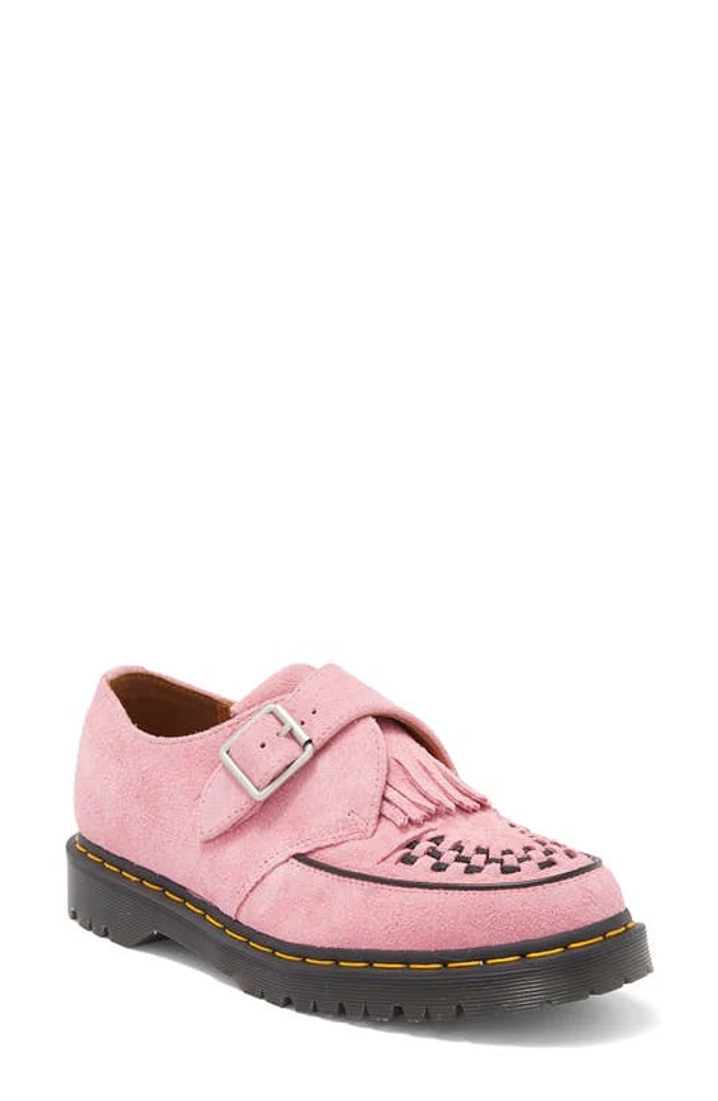 Dr. Martens Ramsey Kiltie Buckle Suede Creeper Shoe Fondant Pink at Nordstrom,