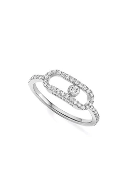 Messika Move Uno Pavé Diamond Ring in White Gold at Nordstrom, Size 6.25