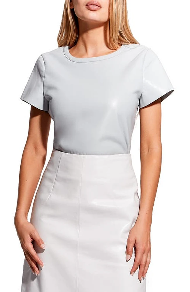 AS by DF New Guard Recycled Leather T-Shirt in Cashmere Grey at Nordstrom, Size Medium