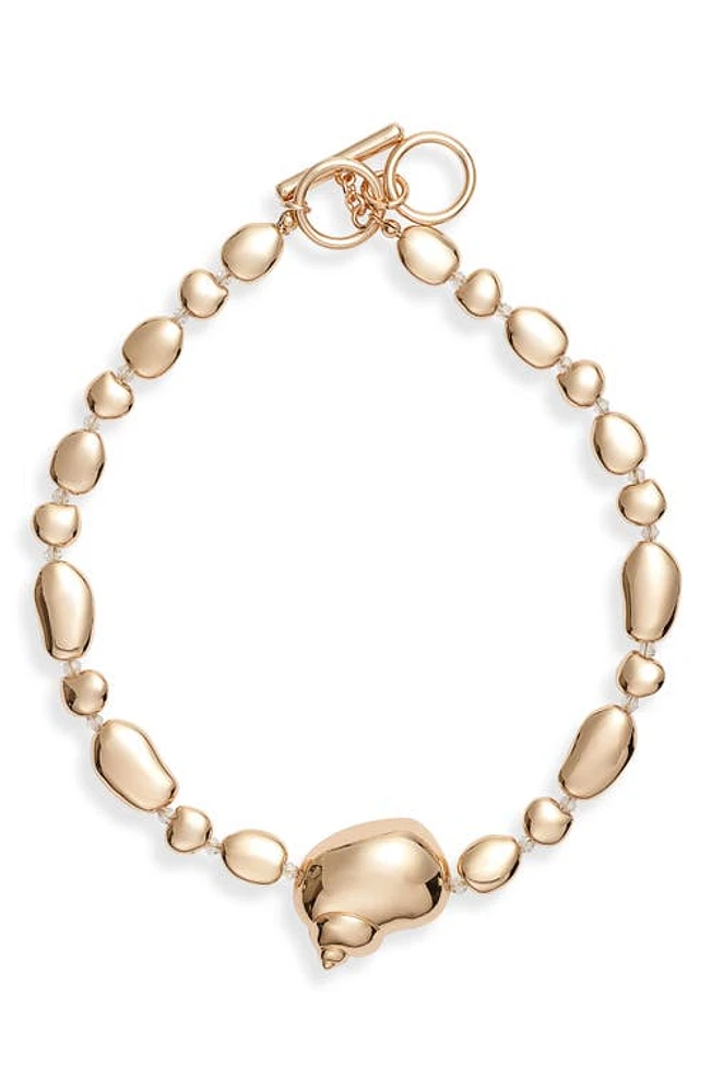 Open Edit Polished Bead Statement Necklace in Gold at Nordstrom