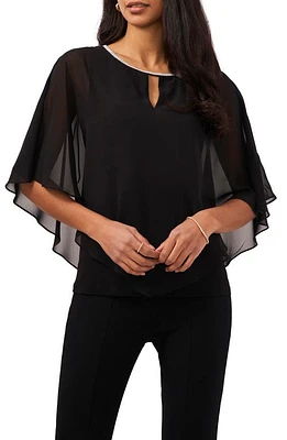 Chaus Keyhole Overlay Blouse at Nordstrom,