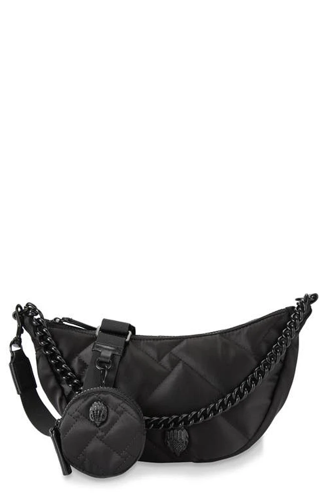 Kurt Geiger London Moon Quilted Crossbody Bag in Black at Nordstrom