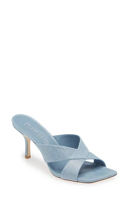 Stuart Weitzman Carmen 75 Slide Sandal Blue at