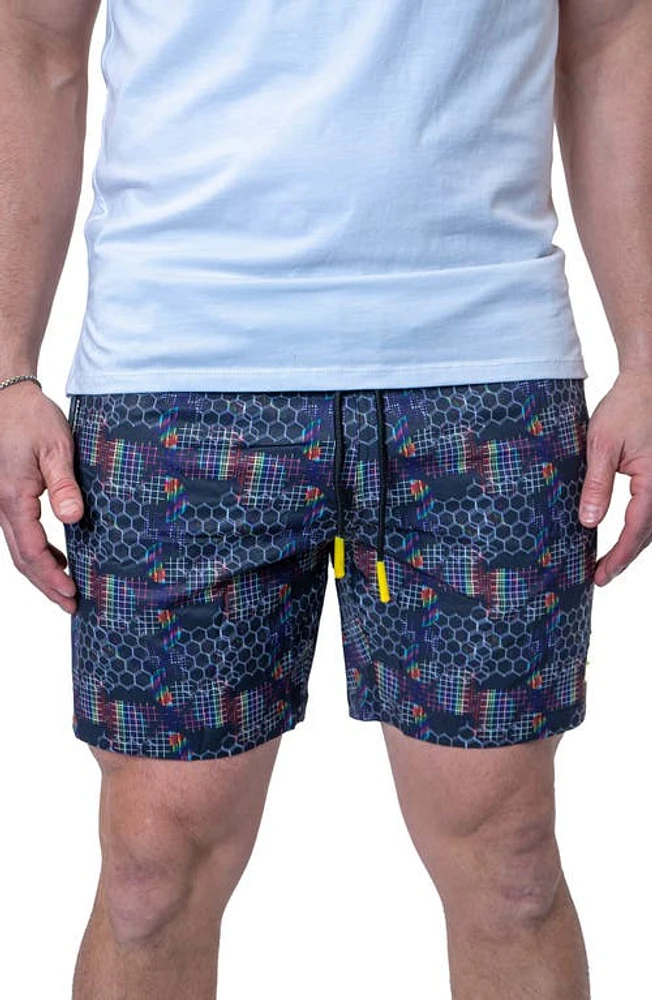 Maceoo Prism Black Swim Trunks at Nordstrom,