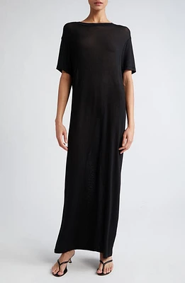 Róhe Maxi T-Shirt Dress Noir at Nordstrom, Us