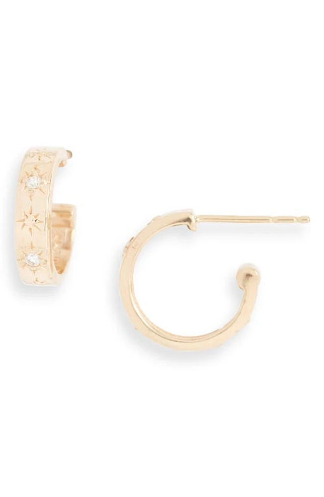 Anzie Starburst Hoop Earrings in Diamond at Nordstrom