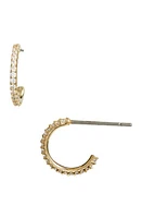 Nordstrom Pavé Huggie Hoop Earrings in Clear- Gold at Nordstrom