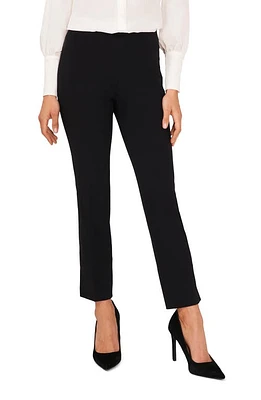 halogen(r) High Waist Side Slit Straight Leg Pants Rich Black at Nordstrom,