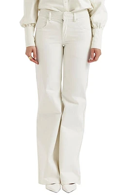 HOUSE OF CB Marli Wide Leg Jeans Ivory at Nordstrom,