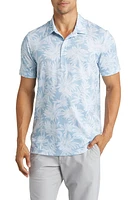 TravisMathew Sea Journey Leaf Print Stretch Polo at Nordstrom,