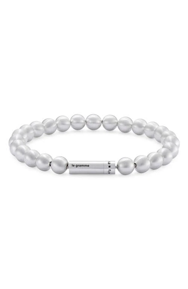 le gramme Men's 47G Brushed Sterling Silver Beaded Bracelet at Nordstrom, Cm