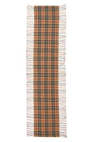 burberry Check Fringed Cashmere Scarf in Archive Beige at Nordstrom