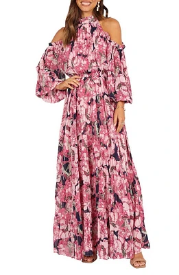 Petal & Pup Hilary Floral Cold Shoulder Long Sleeve Maxi Dress at Nordstrom