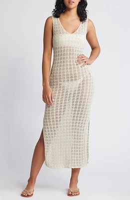 Rip Curl Santorini Sun Pointelle Stitch Sweater Midi Dress at Nordstrom,