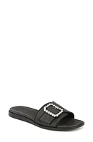 Naturalizer Olivia Slide Sandal Black Straw Fabric at Nordstrom,