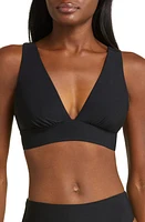 BONDI BORN Amelia Longline Bikini Top Black at Nordstrom,