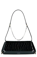 Givenchy Voyou Croc Embossed Leather Shoulder Bag in Black at Nordstrom