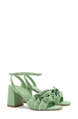 Larroudé Selena Ruffle Ankle Strap Sandal in Pistachio at Nordstrom, Size 5.5