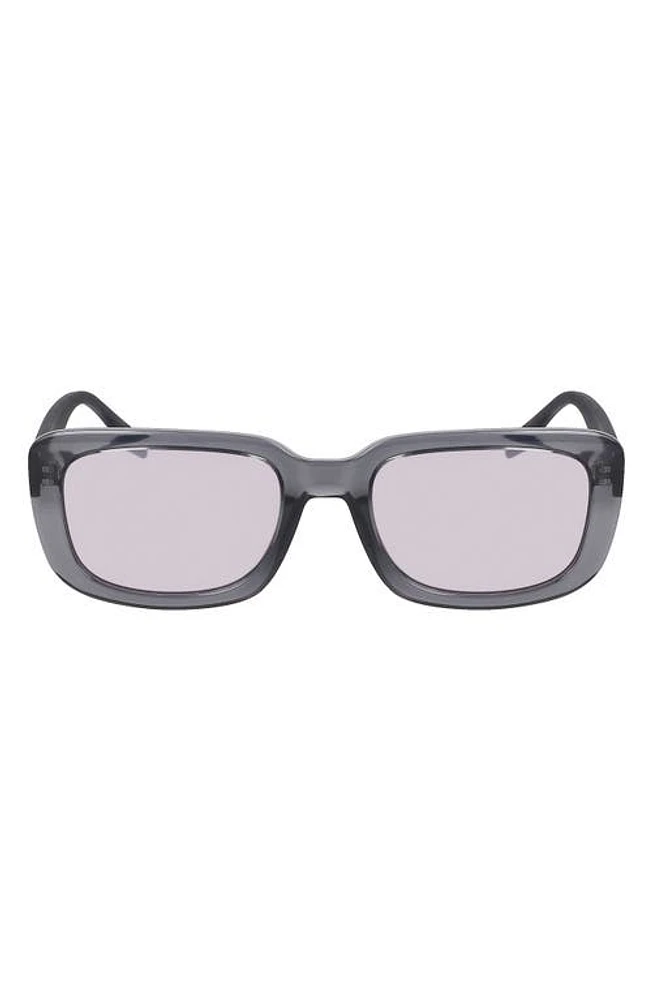 Converse Fluidity 54mm Rectangular Sunglasses in Crystal Cyber Grey at Nordstrom