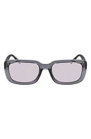 Converse Fluidity 54mm Rectangular Sunglasses in Crystal Cyber Grey at Nordstrom