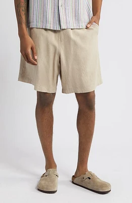 Obey Easy Linen Blend Shorts Oatmeal at Nordstrom,