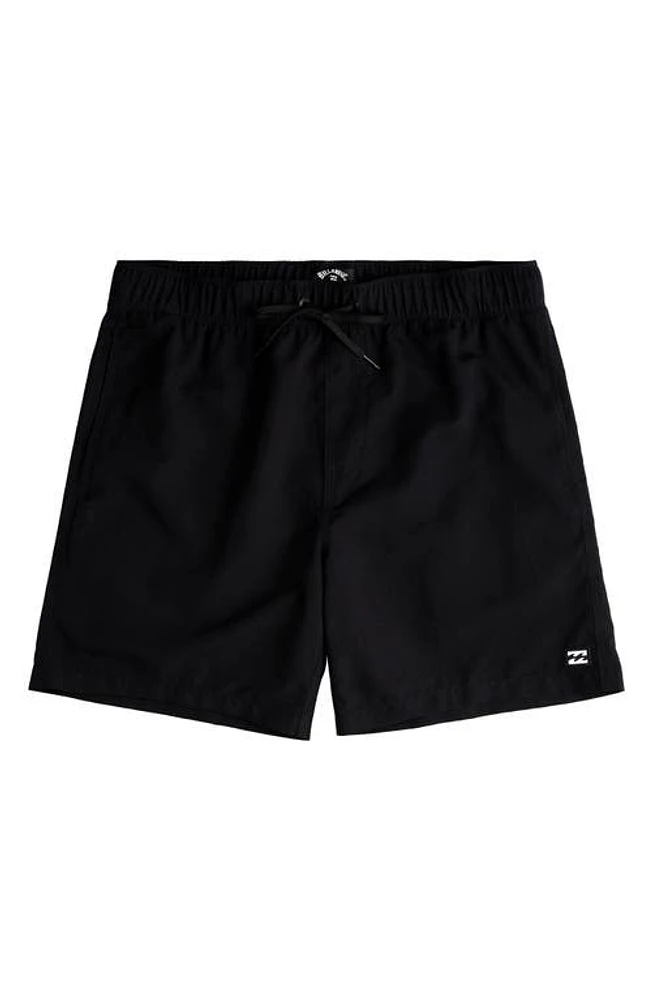 Billabong All Day Layback Swim Trunks Black at Nordstrom,