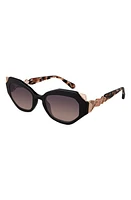 Coco and Breezy Perception 54mm Cat Eye Sunglasses in Black/Rose Marble at Nordstrom