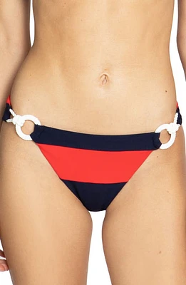 Robin Piccone Babe Bikini Bottoms Navy Combo at Nordstrom,