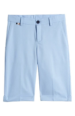 BOSS Kidswear Kids' Solid Cuff Shorts Pale Blue at Nordstrom, Y