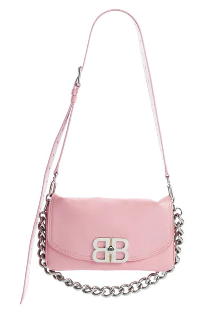 Balenciaga BB Soft Flap Leather Shoulder Bag in Sweet Pink at Nordstrom