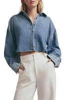 Favorite Daughter The Ex-Boyfriend Denim Crop Shirt Goa at Nordstrom,